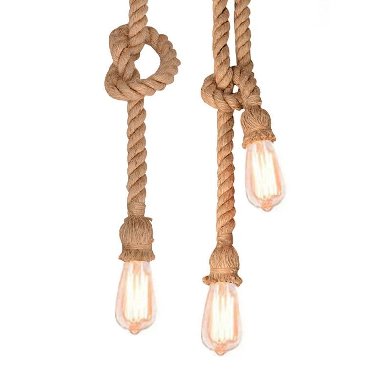 Vintage Rope Pendant Light Lamp Loft Creative Personality Industrial Retro Lamp Edison Bulb For Living Room
Vintage Rope Pendant Light Lamp Loft Creative Personality Industrial Retro Lamp Edison Bulb For Living Room