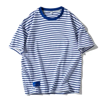 2019 Spring And Summer New Chinese Style Retro Harajuku Couple Short-sleeved Striped Loose Youth Round Neck Casual T-shirt
2019 Spring And Summer New Chinese Style Retro Harajuku Couple Short-sleeved Striped Loose Youth Round Neck Casual T-shirt