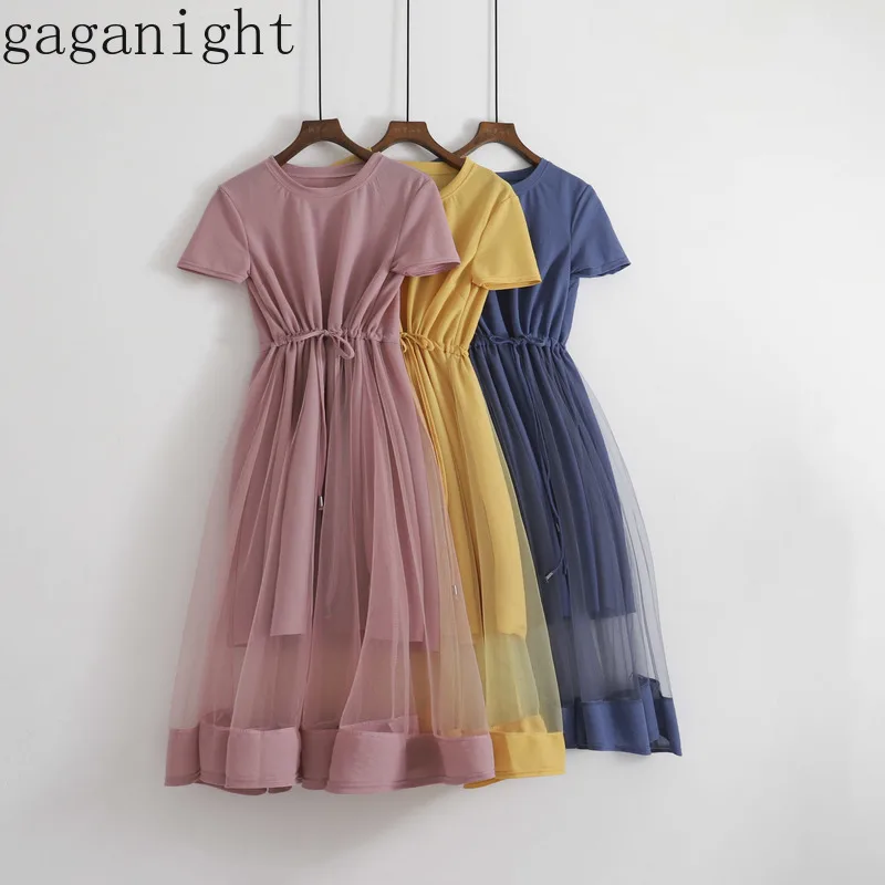 Gaganight Women Elegant Dress 2019 Short Sleeves O-neck Solid Mesh Maxi Dresses Sashes Summer Casual A-line Female Robe Femme
Gaganight Women Elegant Dress 2019 Short Sleeves O-neck Solid Mesh Maxi Dresses Sashes Summer Casual A-line Female Robe Femme