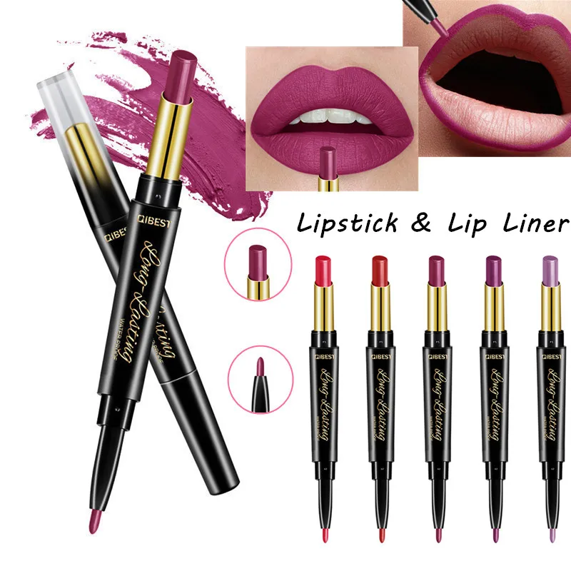 2 in 1 double-end matte lipstick waterproof lasting 15 color lipstick pencil matte lip liner red lip makeup beauty makeup
2 in 1 double-end matte lipstick waterproof lasting 15 color lipstick pencil matte lip liner red lip makeup beauty makeup