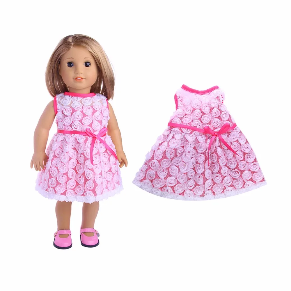 Doll Clothes for 18'' American kids Doll /43cm New - Princess dress skirt Pink Flower 
Doll Clothes for 18'' American kids Doll /43cm New - Princess dress skirt Pink Flower