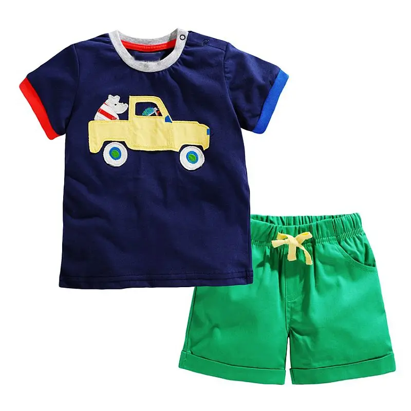 Kids Shorts Suits Children Tracksuit for Boys Sets 2018 Summer Baby Boy Clothes Animal Applique 2pcs Sport Suits Boys Clothing 15