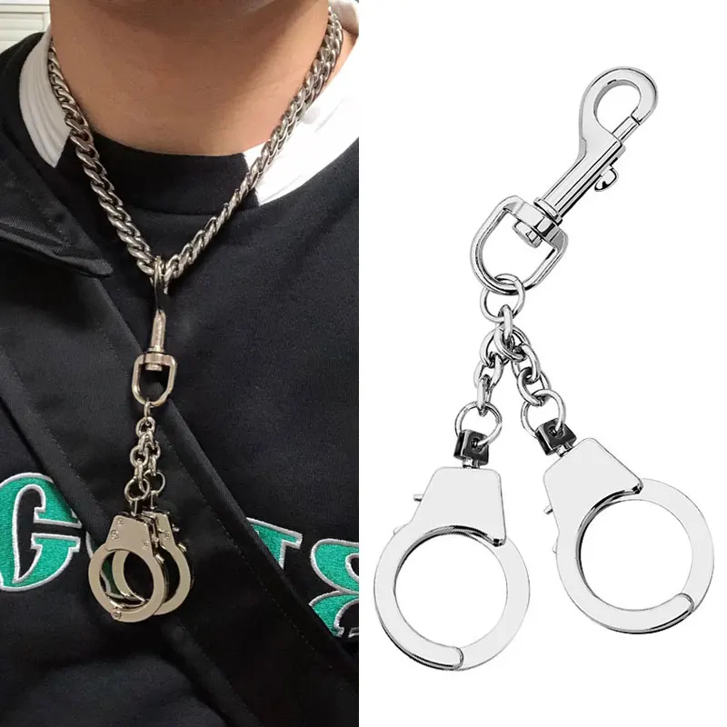 Punk Silver Big Ring KeyChain For Men Women Hip-hop Pants chain police Handcuff Chain Belt Keyring Jewelry
Punk Silver Big Ring KeyChain For Men Women Hip-hop Pants chain police Handcuff Chain Belt Keyring Jewelry