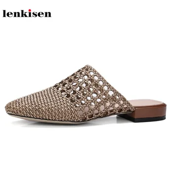 Lenkisen special slingback high fashion women sandals low heels bling bling slip on classic simple straw style summer shoes L11
Lenkisen special slingback high fashion women sandals low heels bling bling slip on classic simple straw style summer shoes L11