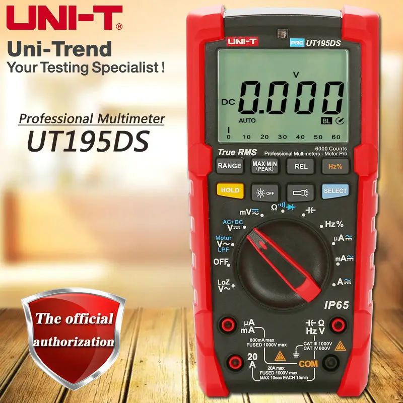 UNI-T UT195DS Industrial True RMS Digital Multimeter Flashlight / Low Pass Filter Test / LoZ Measurement
UNI-T UT195DS Industrial True RMS Digital Multimeter Flashlight / Low Pass Filter Test / LoZ Measurement