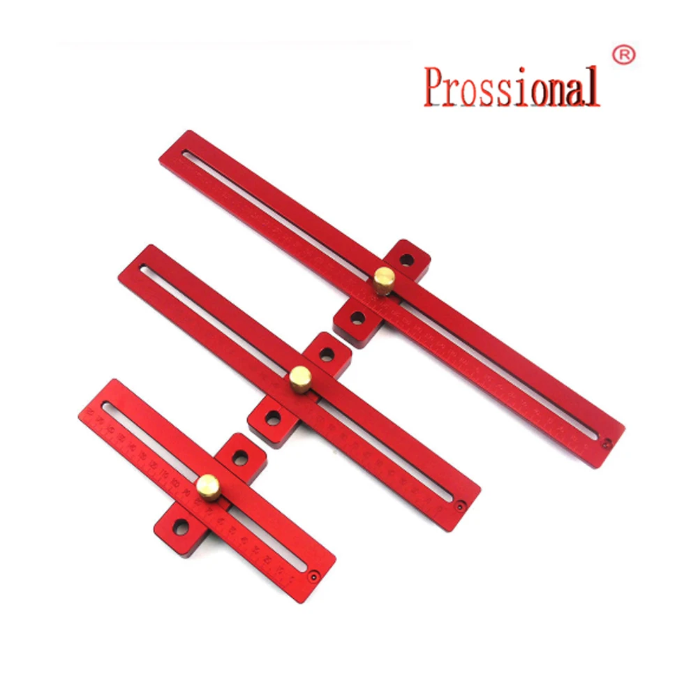 New Aluminum Alloy 170/270/370mm Scale Measure Scribing Ruler Woodworking T-type Hole Ruler Marking Tool
New Aluminum Alloy 170/270/370mm Scale Measure Scribing Ruler Woodworking T-type Hole Ruler Marking Tool