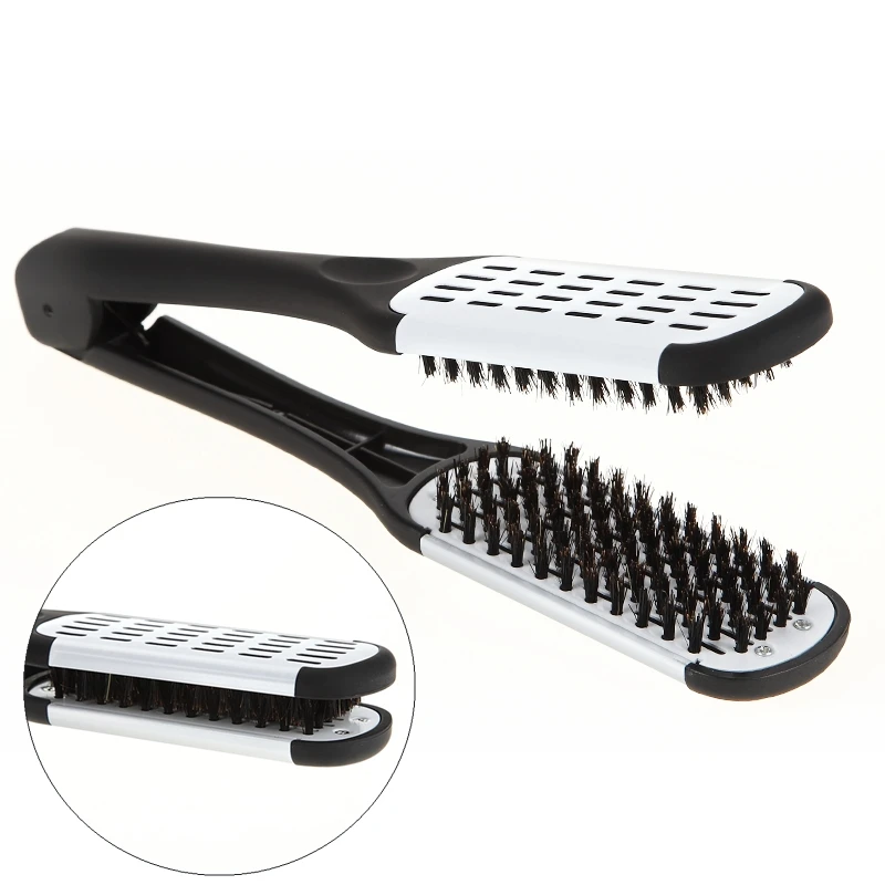 Pro Hairdressing Straightener Ceramic Hair Straightening Double Brushes V Shape Comb Clamp Not Hurt Styling Tools
Pro Hairdressing Straightener Ceramic Hair Straightening Double Brushes V Shape Comb Clamp Not Hurt Styling Tools