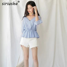 NDT010 New Style Women Solid Strapless Shirt Fangle Slash Neck Shirt 2018 Fashion Sweet Sleeves Casual Short Sleeve 
NDT010 New Style Women Solid Strapless Shirt Fangle Slash Neck Shirt 2018 Fashion Sweet Sleeves Casual Short Sleeve