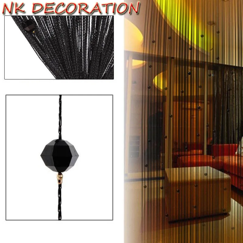 NK DECORATION Romantic Black Beads Design Crystal Curtain String Door Window Curtain Divider Partition Tassel Decor
NK DECORATION Romantic Black Beads Design Crystal Curtain String Door Window Curtain Divider Partition Tassel Decor