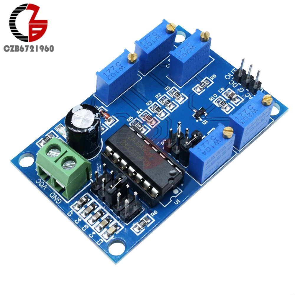 ICL8038 Signal Generator Module Triangular Rectangular Sine Wave Generator Medium Low Frequency 10Hz-450KHz DC 12V 15V
ICL8038 Signal Generator Module Triangular Rectangular Sine Wave Generator Medium Low Frequency 10Hz-450KHz DC 12V 15V