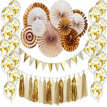 1Set Glitter Gold Happy Birthday Bunting Banner Tissue Paper Tassel Garland Foil Gold Fans Birthday New Year Decor Party Event
1Set Glitter Gold Happy Birthday Bunting Banner Tissue Paper Tassel Garland Foil Gold Fans Birthday New Year Decor Party Event