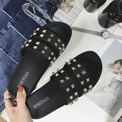 Women Slides Summer Women Slipper Flat With Flip Flops Rivet Soft Pvc Beach Indoor Outdoor Women Shoes
Women Slides Summer Women Slipper Flat With Flip Flops Rivet Soft Pvc Beach Indoor Outdoor Women Shoes