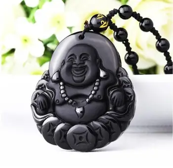 Koraba Fine Jewelry Natural Obsidian Hand Carved Lock Maitreya Buddha Lucky Pendant +Rope Necklace Free Shipping
Koraba Fine Jewelry Natural Obsidian Hand Carved Lock Maitreya Buddha Lucky Pendant +Rope Necklace Free Shipping