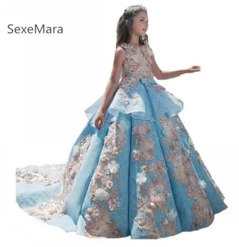 New Sky Blue Ball Gown Flower Girl Dresses for Weddings Beaded Lace Little Girls Communion Pageant Gowns for Special Occasion
New Sky Blue Ball Gown Flower Girl Dresses for Weddings Beaded Lace Little Girls Communion Pageant Gowns for Special Occasion