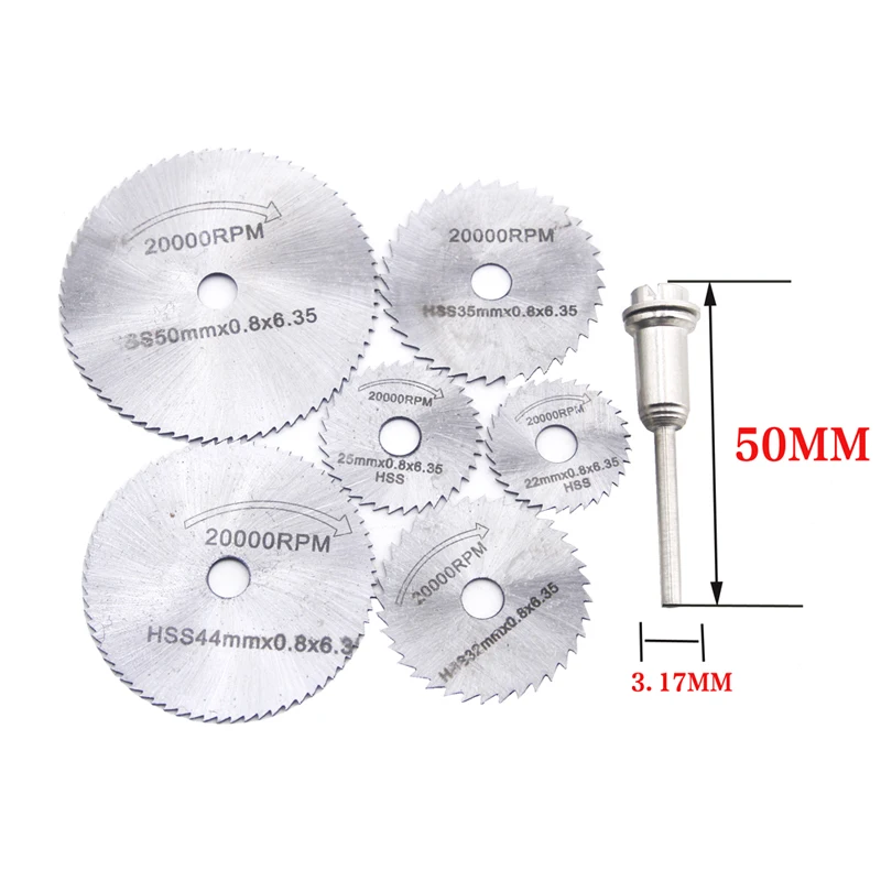 6pcs/set Metal Circular Saw Blade High Speed Steel Woodworking Cutting Discs For Dremel Rotary Tool Durable Quality
6pcs/set Metal Circular Saw Blade High Speed Steel Woodworking Cutting Discs For Dremel Rotary Tool Durable Quality