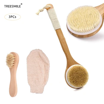 TREESMILE Dry Brushing Body Massage Brush with Long Bamboo Handle and Face Cleansing Brush With Natural Boar Bristles D40
TREESMILE Dry Brushing Body Massage Brush with Long Bamboo Handle and Face Cleansing Brush With Natural Boar Bristles D40