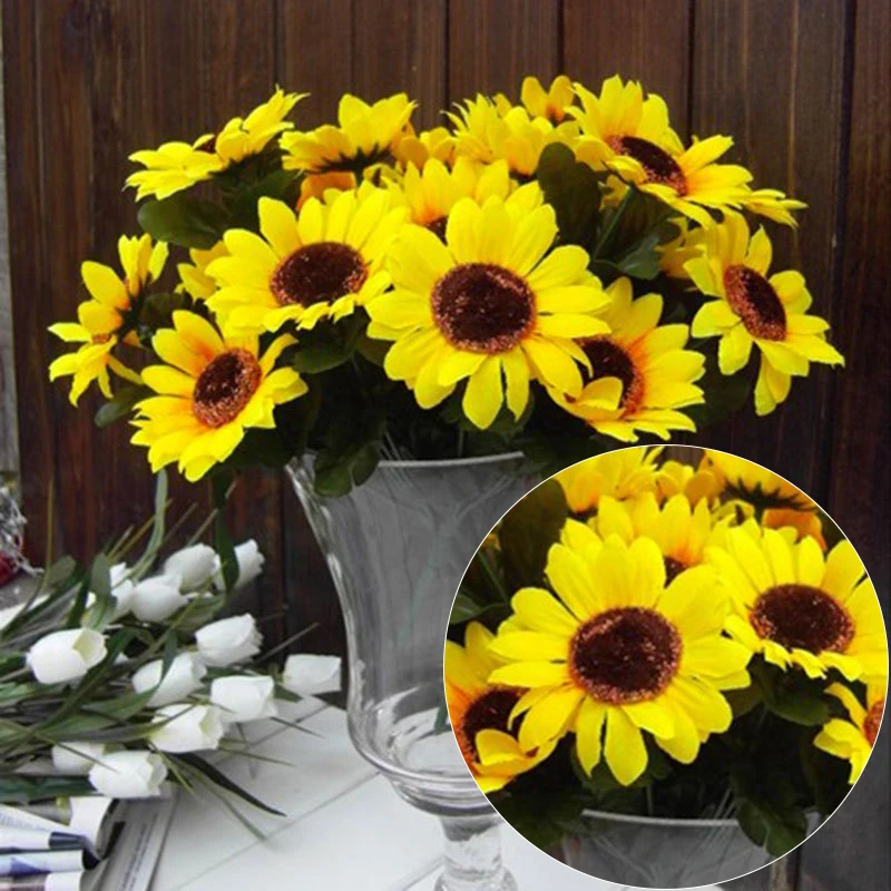 7 Heads Vivid Sunflower Artificial Flower Simulation Plant Artificial Plants Wedding Home Decoration
7 Heads Vivid Sunflower Artificial Flower Simulation Plant Artificial Plants Wedding Home Decoration