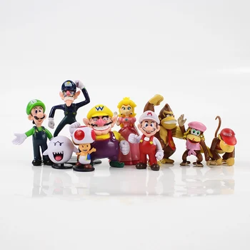 3-7cm 10pcs/lot mario bros game figure model toy mario luigi peach princess monkey king kong ghost mushroom cute for children
3-7cm 10pcs/lot mario bros game figure model toy mario luigi peach princess monkey king kong ghost mushroom cute for children