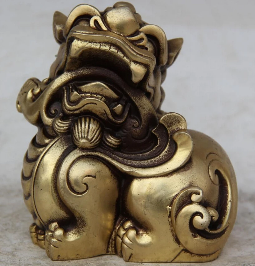 150610 S1311 5" Chinese Brass Feng Shui exorcise Kylin Chi-lin Qilin Beast Statue sculpture discount 30% (C0324)
150610 S1311 5" Chinese Brass Feng Shui exorcise Kylin Chi-lin Qilin Beast Statue sculpture discount 30% (C0324)