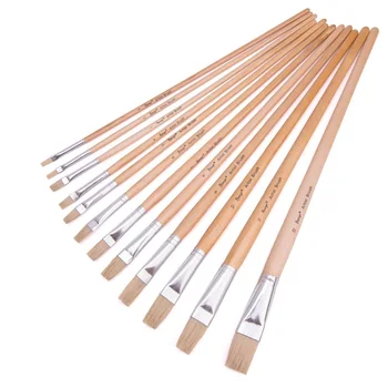 6Pcs Flat Head Painting brushes Bristle Hair Wood Handle Acrylic Paint Brush Oil Painting brushes Set For Artist Drawing
6Pcs Flat Head Painting brushes Bristle Hair Wood Handle Acrylic Paint Brush Oil Painting brushes Set For Artist Drawing