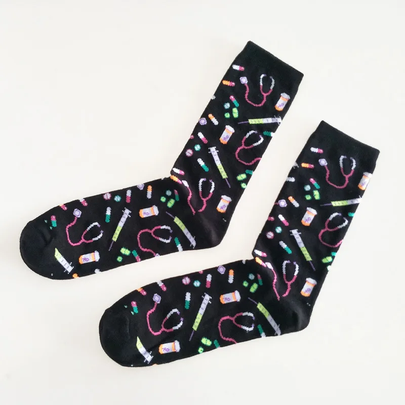 Medical instrument syringe print socks stethoscope street casual personalized men spring autumn sweat absorbent cotton crew sock
Medical instrument syringe print socks stethoscope street casual personalized men spring autumn sweat absorbent cotton crew sock