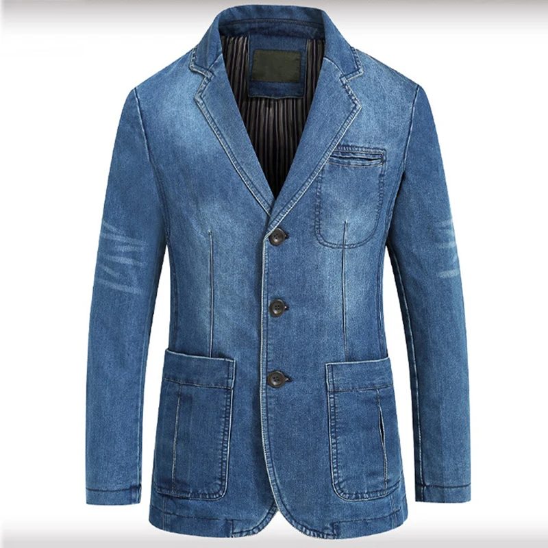 Summer Male Denim Jackets 4XL Plus Size European Mens Jeans Coats Loose Denim Suit Jackets Young Man Overcoats Streetwear 2019
Summer Male Denim Jackets 4XL Plus Size European Mens Jeans Coats Loose Denim Suit Jackets Young Man Overcoats Streetwear 2019