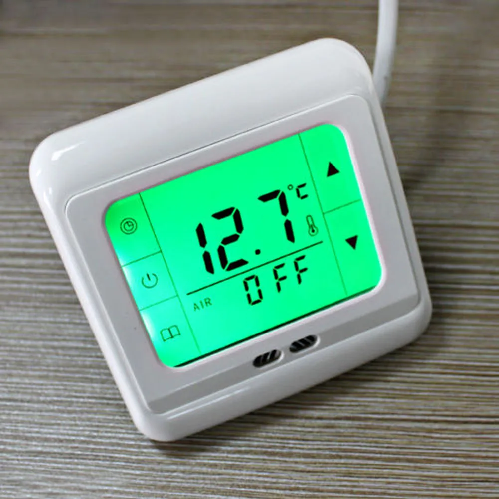 Mini Programmable Thermostat Room Underfloor Heating System LCD Touch Screen Temperature Controller White Blue Green Backlight
Mini Programmable Thermostat Room Underfloor Heating System LCD Touch Screen Temperature Controller White Blue Green Backlight
