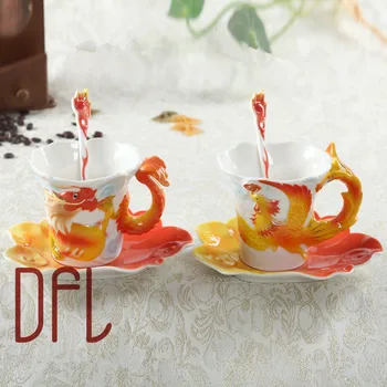 Enamel dragon and phoenix coffee mugs procelain cups and mugs with saucer spoon creative home office drinkware
Enamel dragon and phoenix coffee mugs procelain cups and mugs with saucer spoon creative home office drinkware