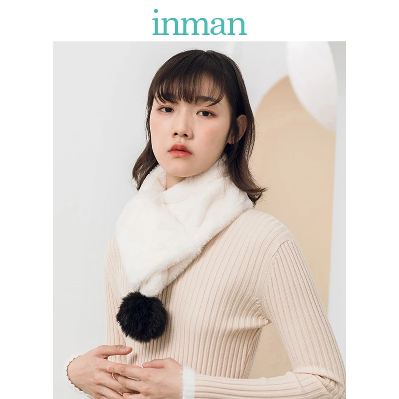 INMAN Thicken Warm Neck Protection Winter All Matched Women Scarf Soft Materail Fake Rabit Fur Ball Decoration Scarves
INMAN Thicken Warm Neck Protection Winter All Matched Women Scarf Soft Materail Fake Rabit Fur Ball Decoration Scarves