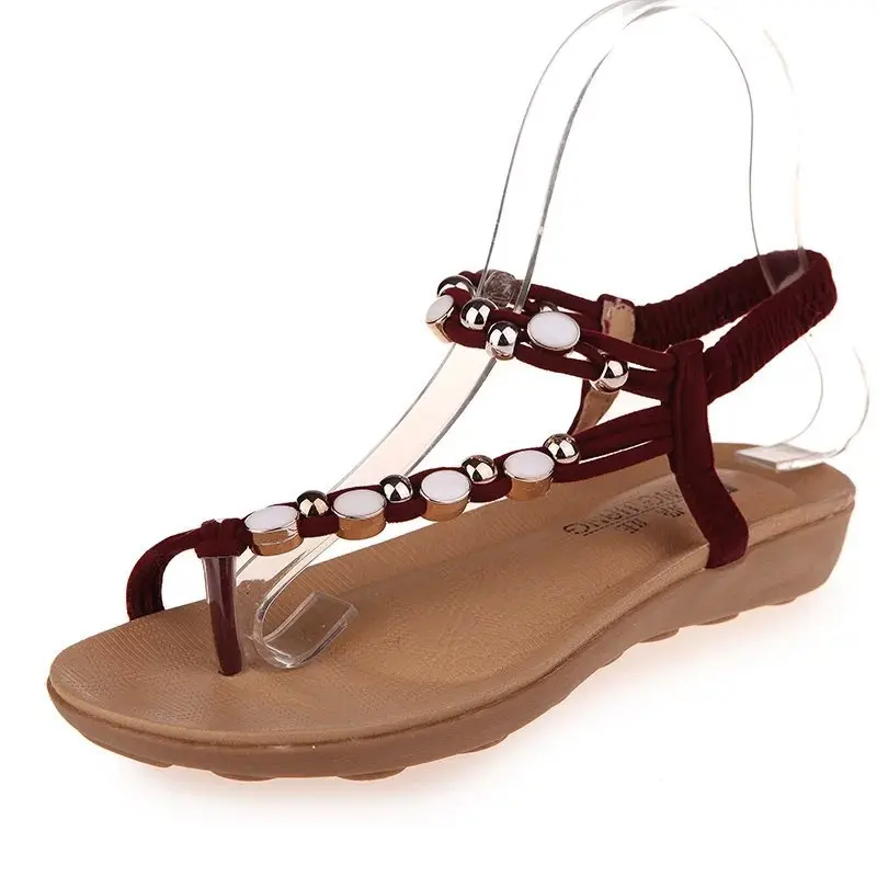 Free shipping Sandals female new 2016 Summer Bohemian sandals toe flat toe Roman shoes 
Free shipping Sandals female new 2016 Summer Bohemian sandals toe flat toe Roman shoes