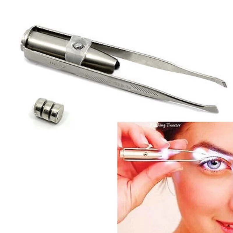 New Make Up Tool LED Light Eyelash Eyebrow Hair Removal Tweezer Stainless Steel 1pc
New Make Up Tool LED Light Eyelash Eyebrow Hair Removal Tweezer Stainless Steel 1pc