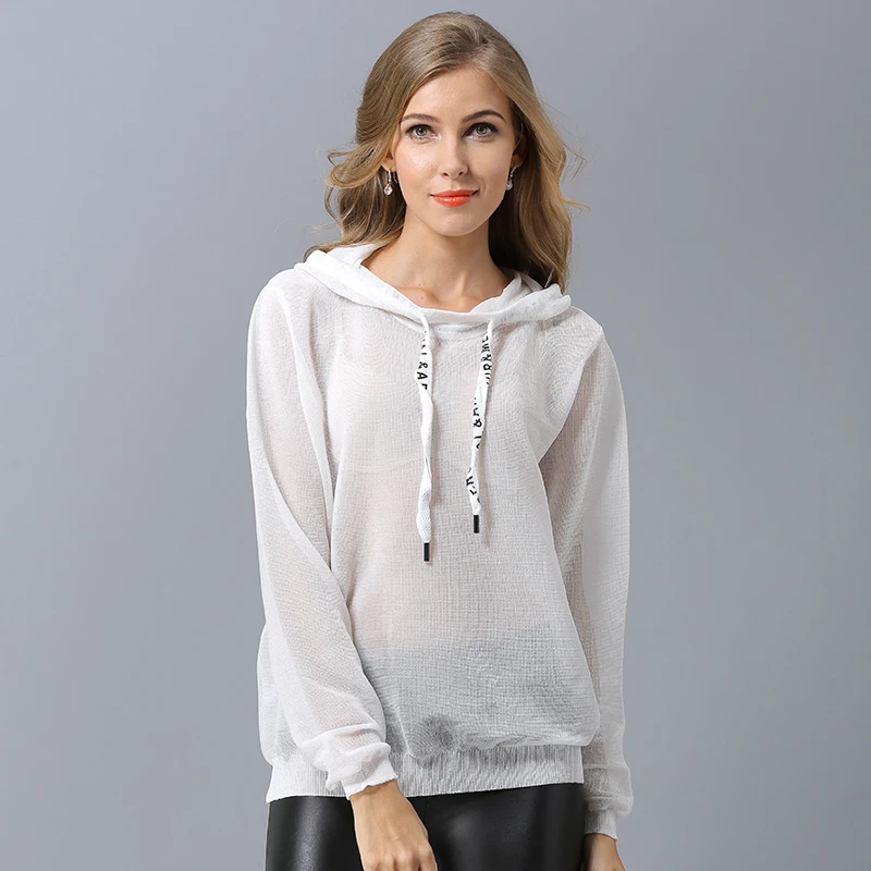 XIKOI Women's Hoodie Pullovers Transparent Long Sleeve Knitted Casual Exercise Loose Summer Clothing
XIKOI Women's Hoodie Pullovers Transparent Long Sleeve Knitted Casual Exercise Loose Summer Clothing