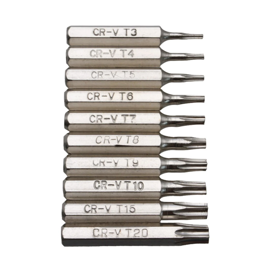 10PCS CR-V Torx Screwdriver Bits Set T3 T4 T5 T6 T7 T8 T9 T10 T15 T20 Mobile Repair Bit Plum Blossoms Repairing Head
10PCS CR-V Torx Screwdriver Bits Set T3 T4 T5 T6 T7 T8 T9 T10 T15 T20 Mobile Repair Bit Plum Blossoms Repairing Head
