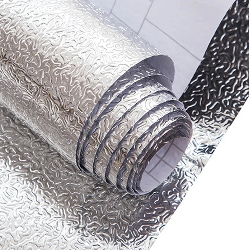 Waterproof Vinyl Wallpaper, Silver Kitchen Aluminum Foil wall sticker Self Adhesive contact paper
Waterproof Vinyl Wallpaper, Silver Kitchen Aluminum Foil wall sticker Self Adhesive contact paper