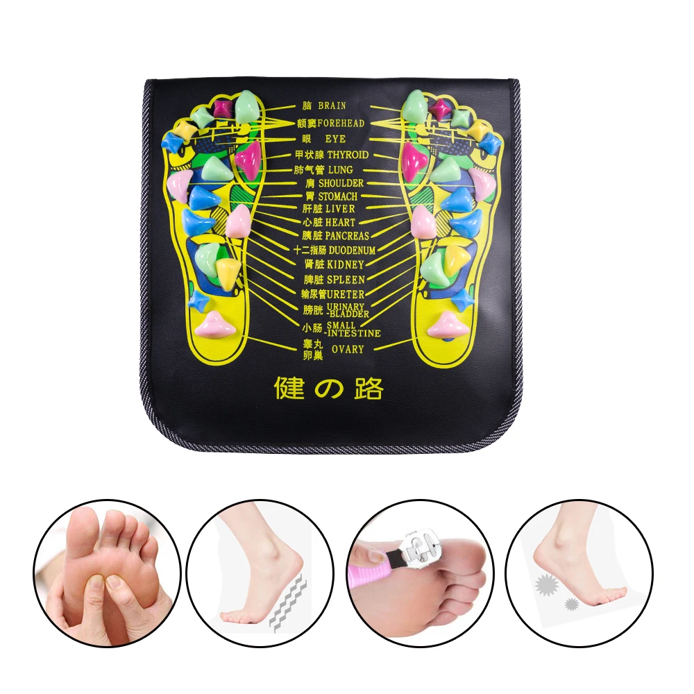 

Reflexology Walk Stone Foot Leg Pain Relieve Relief Walk Massager Mat Health Care Acupressure Mat Pad Massageador C1419