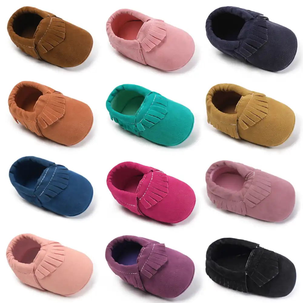 baby girl leather moccasins