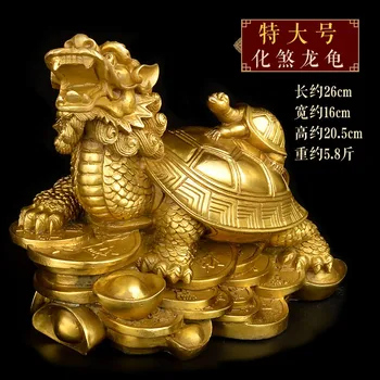 TOP GOOD # home protective- Talisman House Protection Money Drawing Dragon Turtle FENG SHUI Brass statue 26 CM
TOP GOOD # home protective- Talisman House Protection Money Drawing Dragon Turtle FENG SHUI Brass statue 26 CM