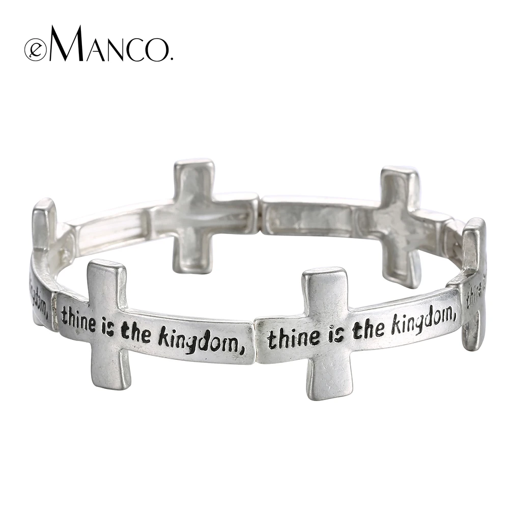 eManco cross elastic bangle alloy thin engraved bangles antique silver bracelets for unisex letters stretch round pulseras mujer
eManco cross elastic bangle alloy thin engraved bangles antique silver bracelets for unisex letters stretch round pulseras mujer