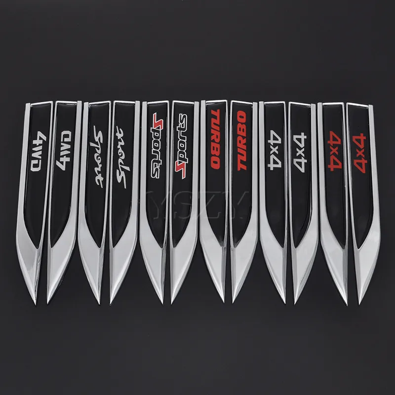 Car Sticker Side Wing Badge Emblem Decal for BMW Audi A3A4 Opel Ford Nissan Toyota Peugeot Turbo 4X4 4WD Sports Auto Accessories
Car Sticker Side Wing Badge Emblem Decal for BMW Audi A3A4 Opel Ford Nissan Toyota Peugeot Turbo 4X4 4WD Sports Auto Accessories