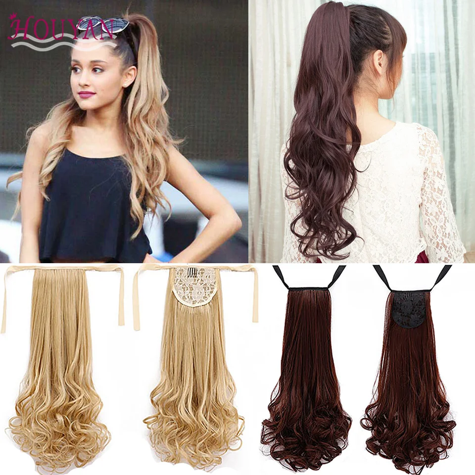 HOUYAN Silky Straight Synthetic Clip In Drawstring Ponytail Hairpieces Extension High Temperature Fiber
HOUYAN Silky Straight Synthetic Clip In Drawstring Ponytail Hairpieces Extension High Temperature Fiber