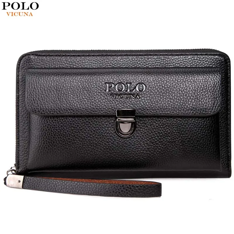 VICUNA POLO Large Capactity Antitheft Buckle Leather Men Clutch Wallet Multifunction Clutch Handbag Business Men Clutch Bag
VICUNA POLO Large Capactity Antitheft Buckle Leather Men Clutch Wallet Multifunction Clutch Handbag Business Men Clutch Bag