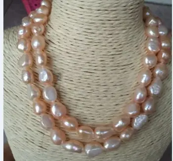 Jewelry Hot selling double strands 12-13mm baroque south sea pink pearl necklace 17-18
Jewelry Hot selling double strands 12-13mm baroque south sea pink pearl necklace 17-18