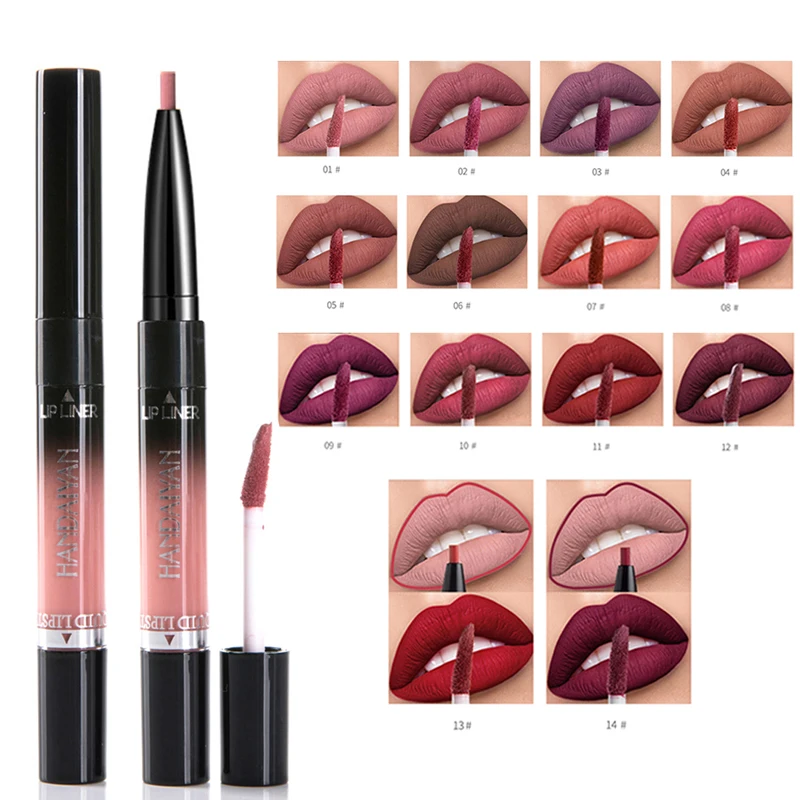 Manooby Double-end Matte Liquid Lipstick Lip Liner Makeup Waterproof Matte Lipstick Pencil Waterproof Lip Batom Mate
Manooby Double-end Matte Liquid Lipstick Lip Liner Makeup Waterproof Matte Lipstick Pencil Waterproof Lip Batom Mate