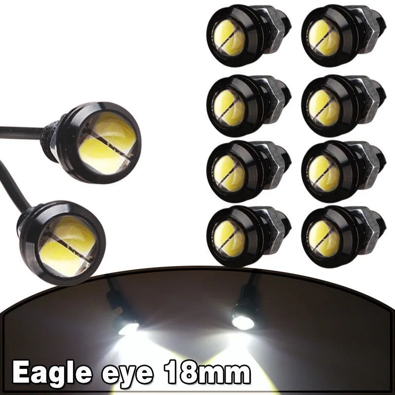 9W 18mm 12V 2 LED White LED Eagle Eye Light Car Fog DRL Daytime Reverse Backup Parking Signal
9W 18mm 12V 2 LED White LED Eagle Eye Light Car Fog DRL Daytime Reverse Backup Parking Signal