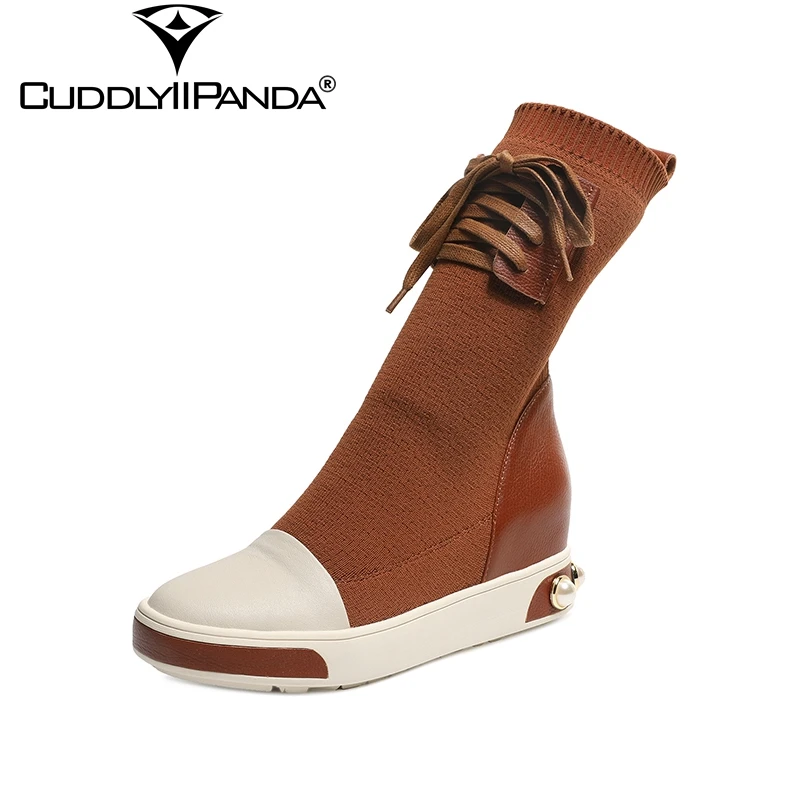 CuddlyIIPanda 2019 Autumn Stretchable Knitting Boots Pigskin Women Mid-calf Boots Luxury Design Pearls Shoes Elastic Socks Boots
CuddlyIIPanda 2019 Autumn Stretchable Knitting Boots Pigskin Women Mid-calf Boots Luxury Design Pearls Shoes Elastic Socks Boots