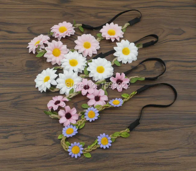 30pcs/lot Bohemian Daisy Flower Hairband Festival Burlap Headband Bridesmaid Head Wreath Seaside Wedding Beach Party Supplies
30pcs/lot Bohemian Daisy Flower Hairband Festival Burlap Headband Bridesmaid Head Wreath Seaside Wedding Beach Party Supplies