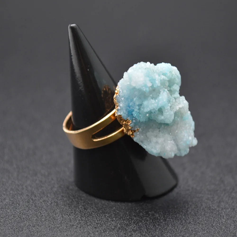 Exaggerated Big Size Druzy Quartz Rough Mineral Stone Rings Gold Plating Cirlce Fashion Man Woman Jewelry
Exaggerated Big Size Druzy Quartz Rough Mineral Stone Rings Gold Plating Cirlce Fashion Man Woman Jewelry