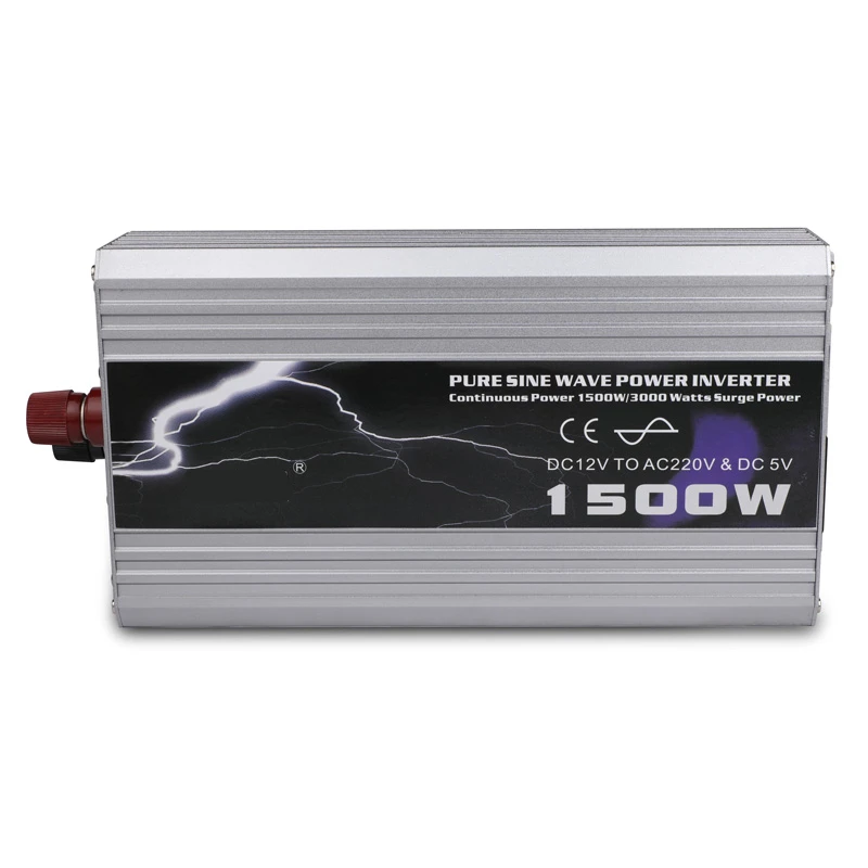 1500W Pure Sine Wave Car Inverter DC 12V to AC 220V Power Inverter Peak Power 3000 Watt Car Converter with USB Solar Inverter
1500W Pure Sine Wave Car Inverter DC 12V to AC 220V Power Inverter Peak Power 3000 Watt Car Converter with USB Solar Inverter