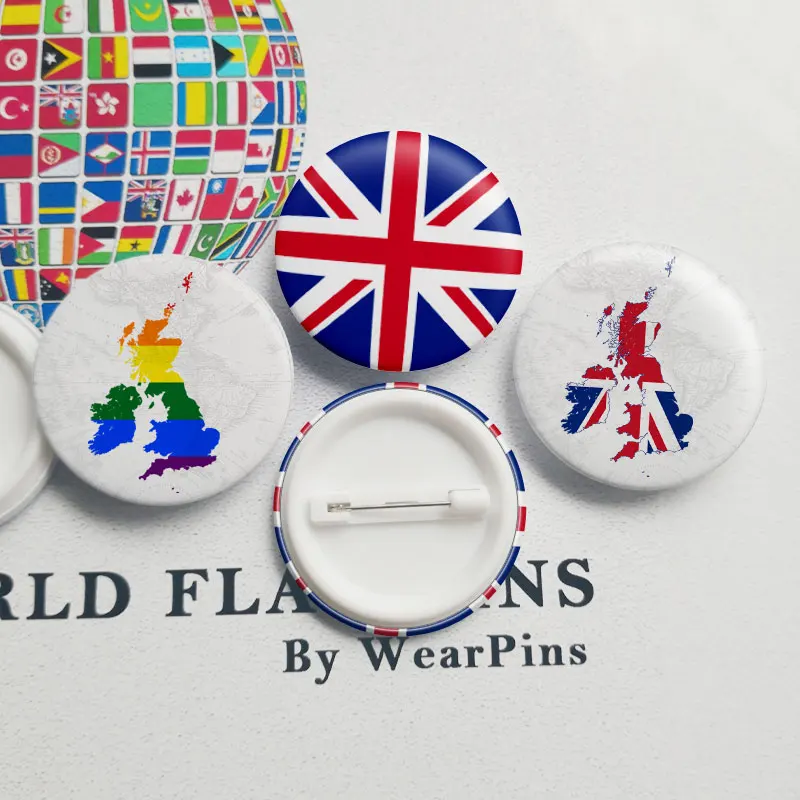 United Kingdom Flag Map Tin Button Pins LGBT Gay Rainbow Pride Tin Button Badges
United Kingdom Flag Map Tin Button Pins LGBT Gay Rainbow Pride Tin Button Badges