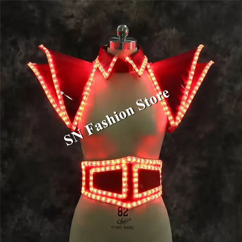 LZ20 Ballroom dance led costumes led light vest shoulder luminous stage belt bar singer dancer wears clothes women dresses dj
LZ20 Ballroom dance led costumes led light vest shoulder luminous stage belt bar singer dancer wears clothes women dresses dj